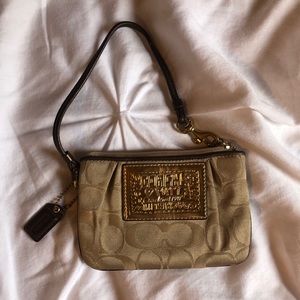 Coach Signature Poppy collection wristlet